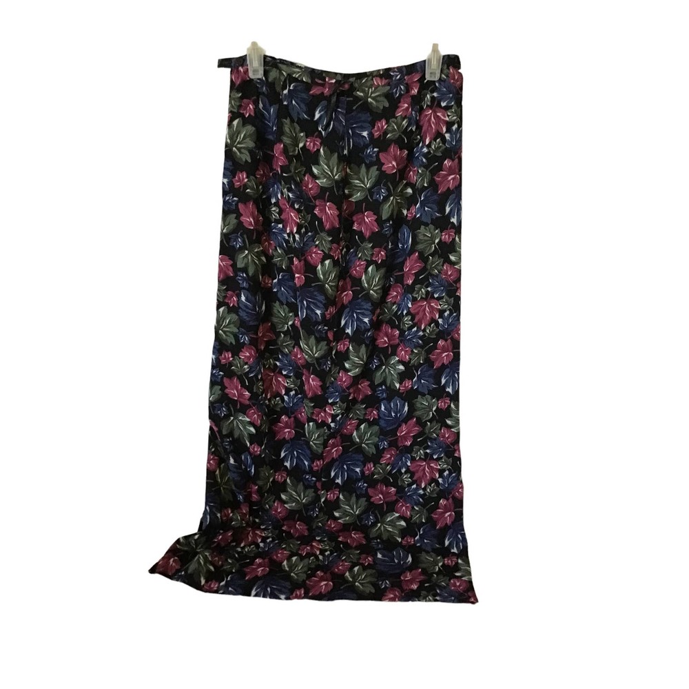 Laura Leigh Flowery  Skirt with back Zipper and Split Women's Size 10